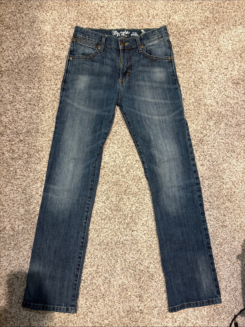 Wrangler boys Medium Wash Straight Leg Jeans